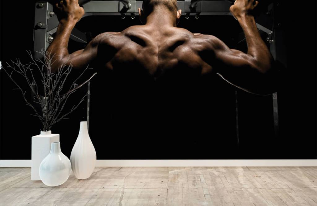 Fitness - Papel pintado con Hombre con la espalda musculada - Garage 7