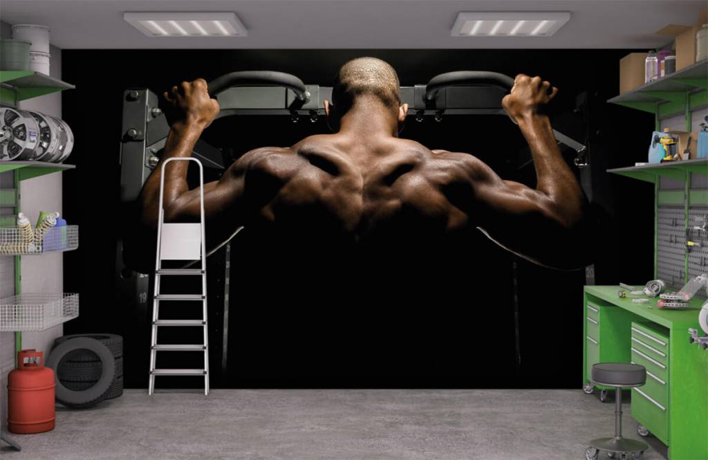 Fitness - Papel pintado con Hombre con la espalda musculada - Garage 9