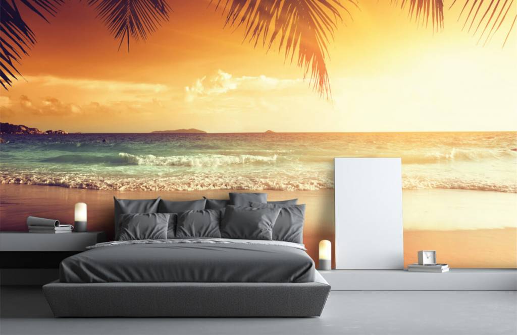 Playas - Papel pintado con Atardecer anaranjado - Habitación 1