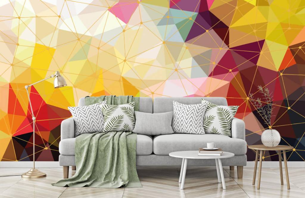 Otros - Papel pintado con Impresión de triángulos de colores - Habitación 2