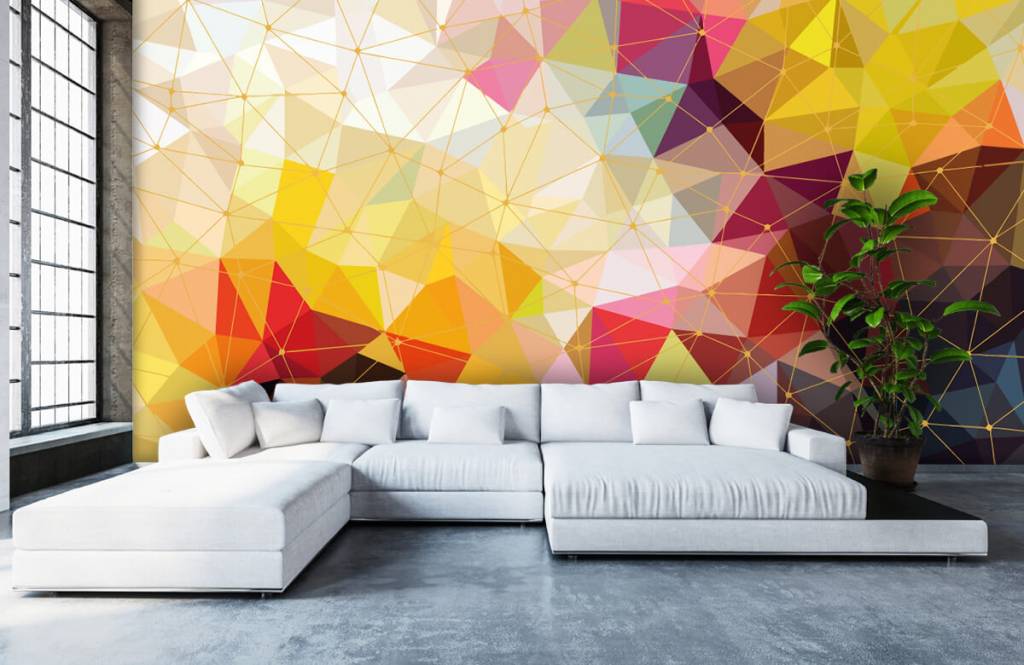 Otros - Papel pintado con Impresión de triángulos de colores - Habitación 3