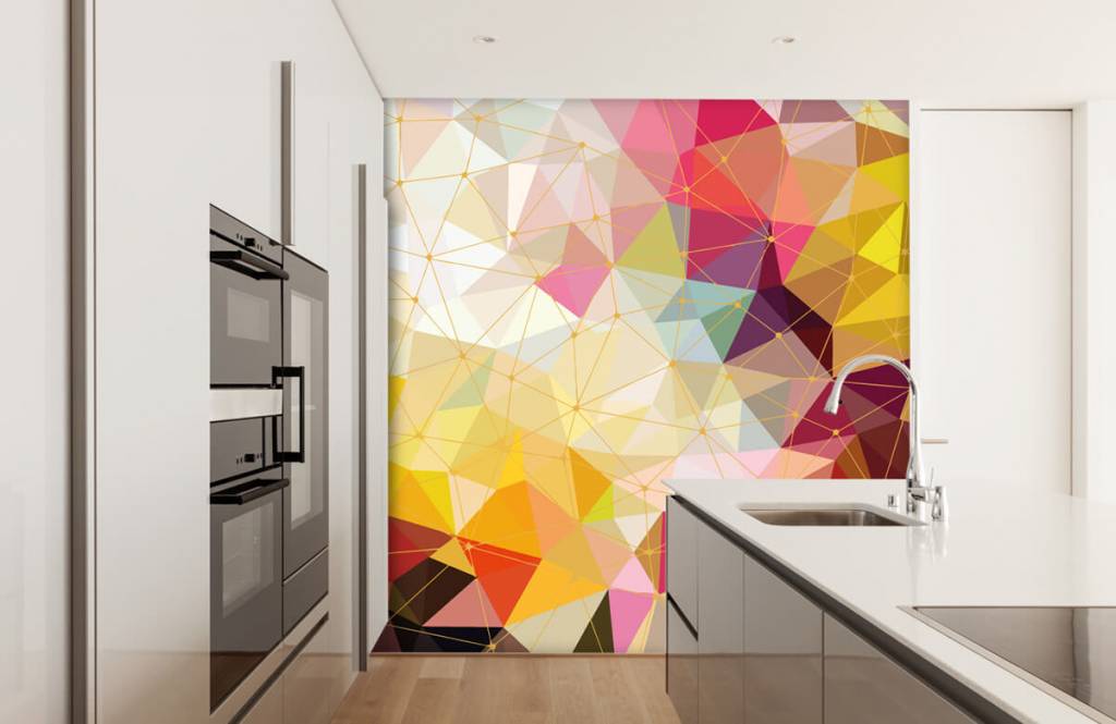 Otros - Papel pintado con Impresión de triángulos de colores - Habitación 6