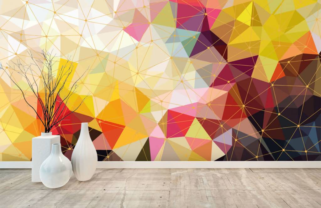 Otros - Papel pintado con Impresión de triángulos de colores - Habitación 8