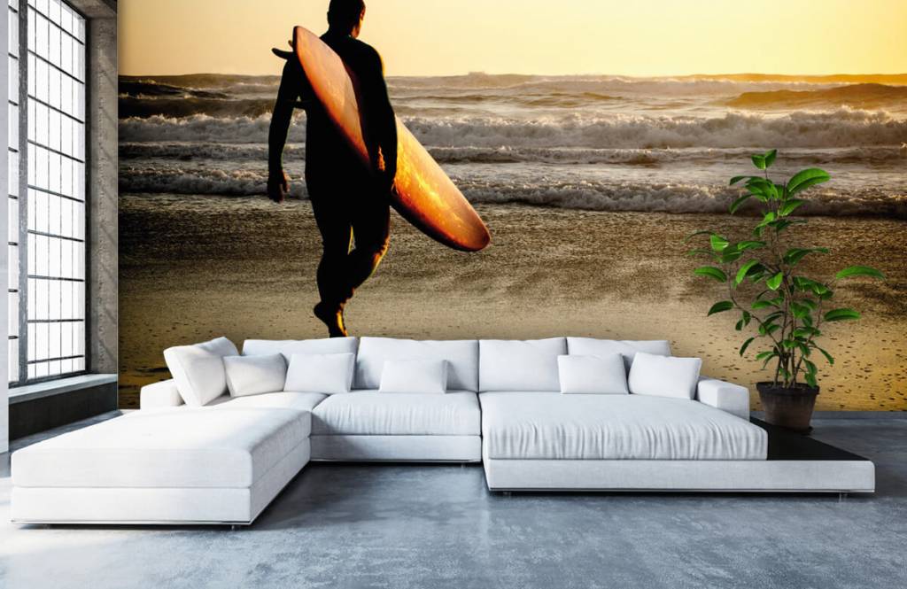 Playas - Papel pintado con Surfista - Habitación de adolescentes 6