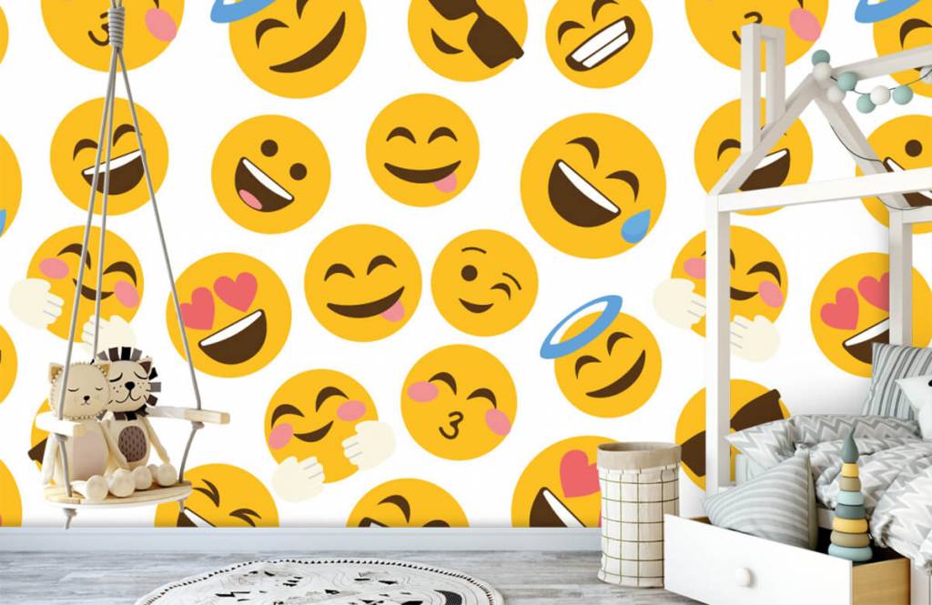 Otros - Papel pintado con Emojis - Habitación de niña 1