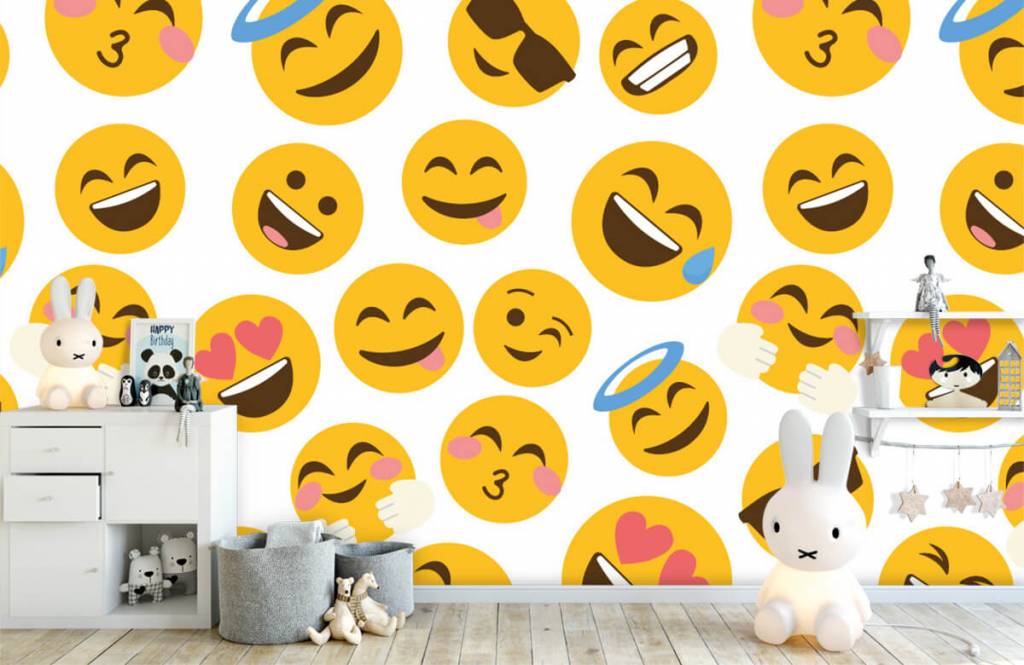 Otros - Papel pintado con Emojis - Habitación de niña 4