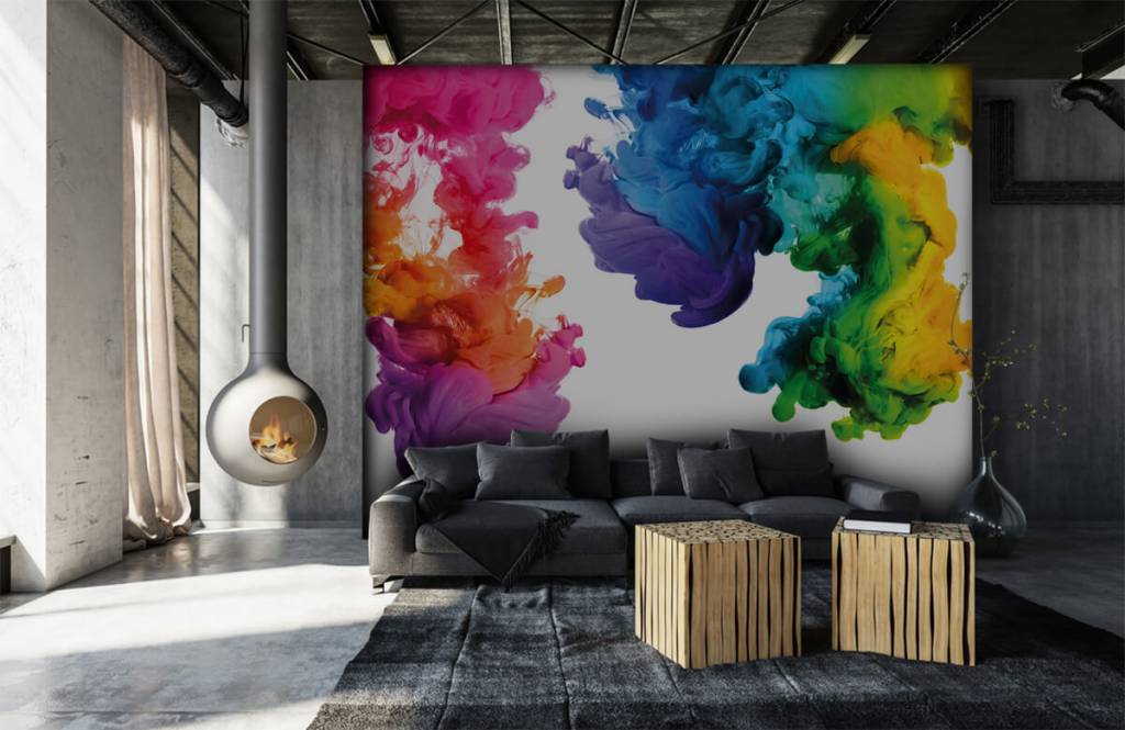 Abstracto - Papel pintado con Humo de color - Sala de ocio 7