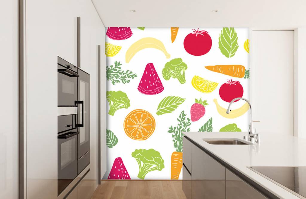 Otros - Papel pintado con Frutas y hortalizas firmadas - Cocina 1