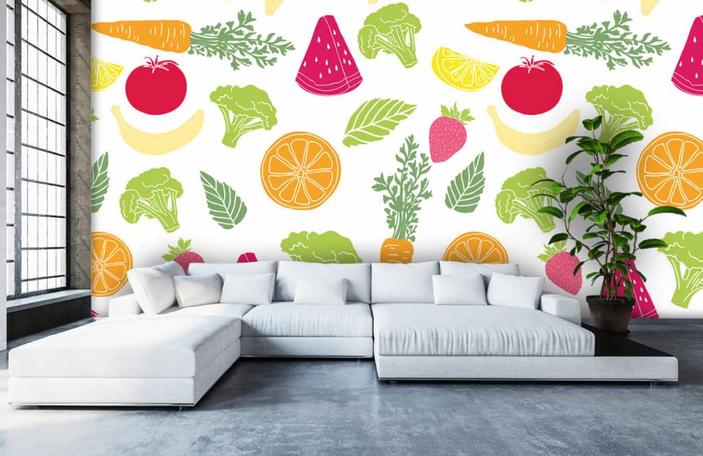 Otros - Papel pintado con Frutas y hortalizas firmadas - Cocina 4