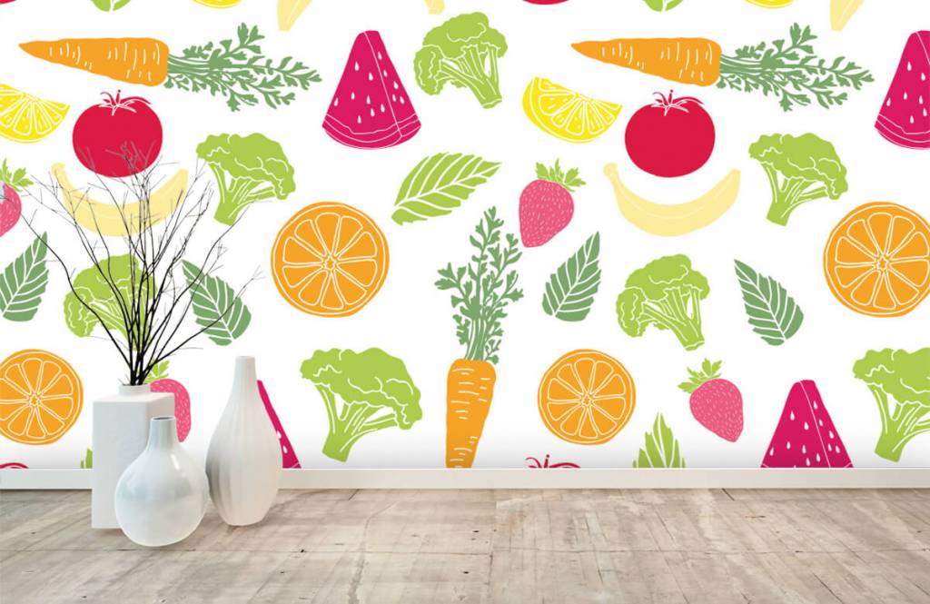 Otros - Papel pintado con Frutas y hortalizas firmadas - Cocina 6