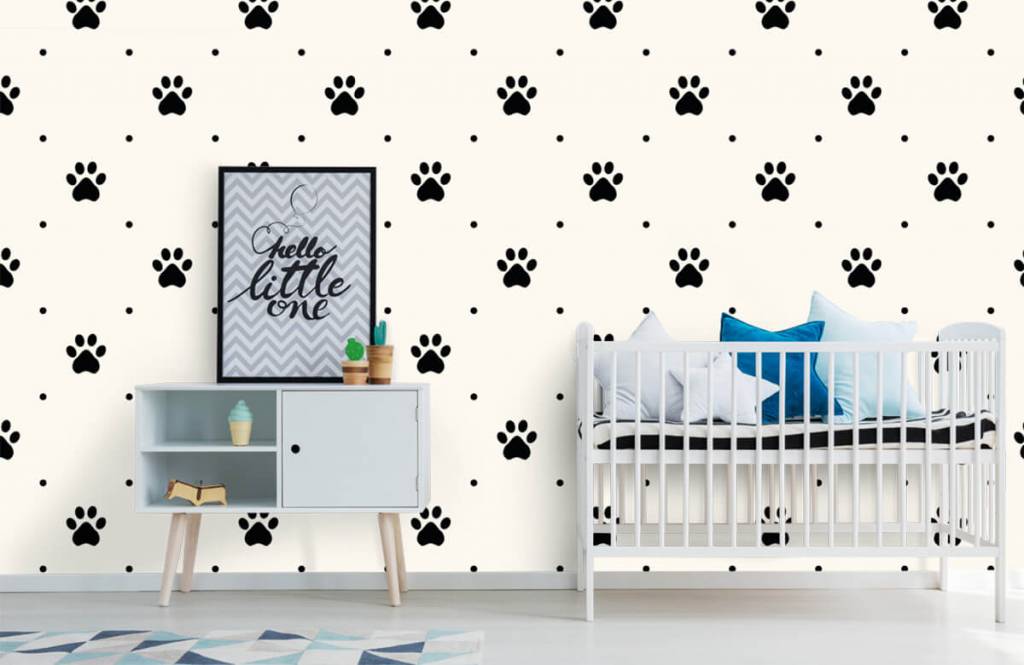 Otros - Papel pintado con Patas de perro - Habitación de los niños 6