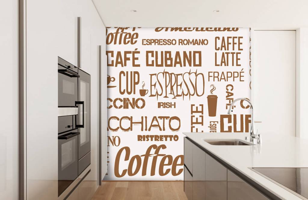 Otros - Papel pintado con Palabras de café - Cocina 1