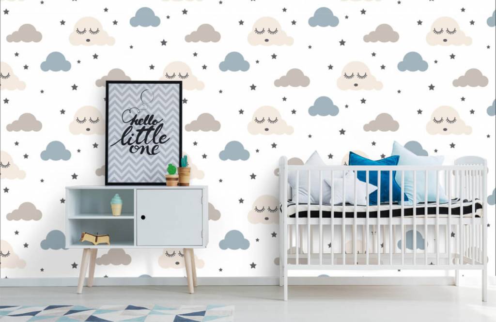 Bebé - Papel pintado con Nubes dormidas - Habitación de niño 1