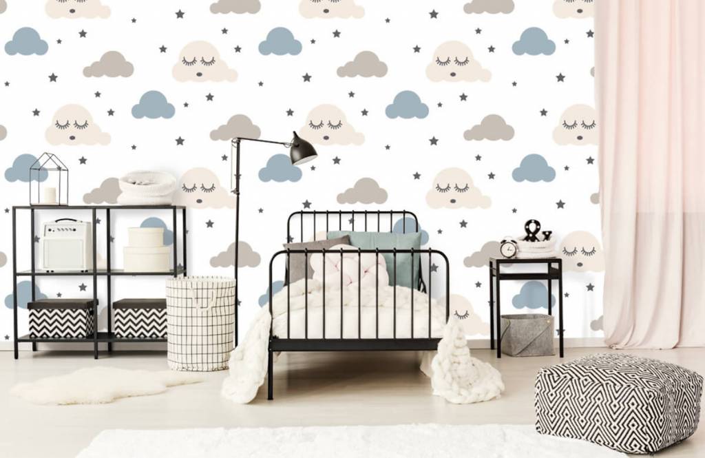 Bebé - Papel pintado con Nubes dormidas - Habitación de niño 2