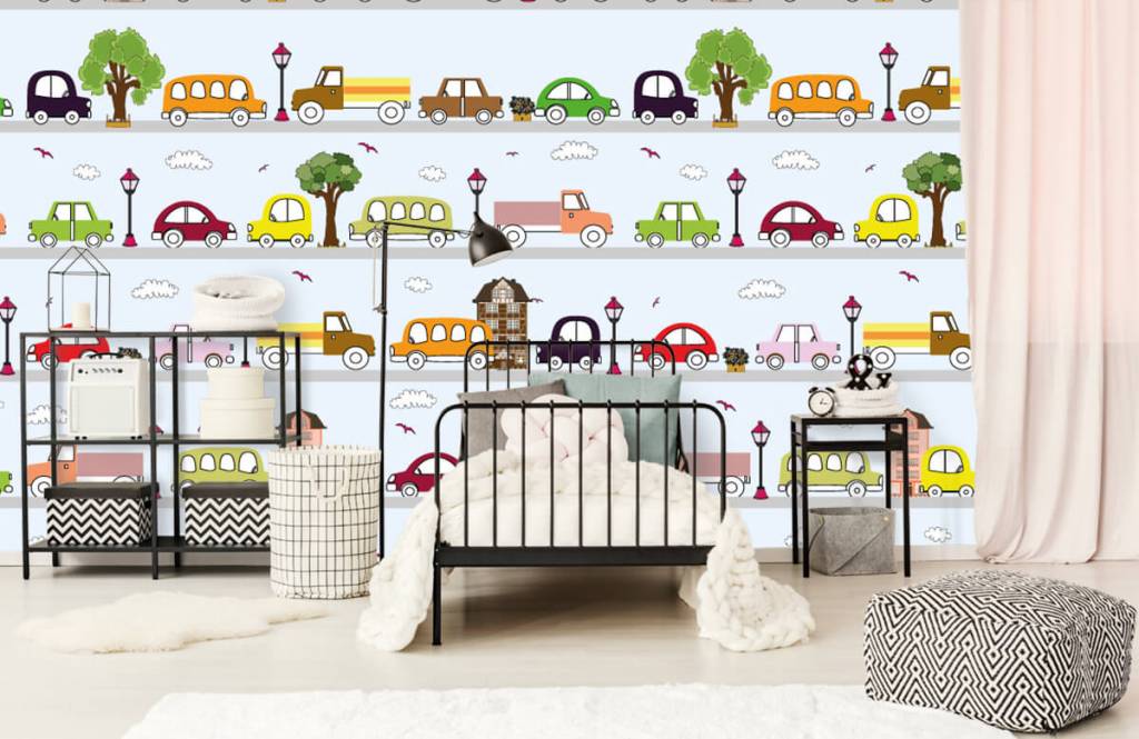 Bebé - Papel pintado con Vehículos - Habitación de infantes 3