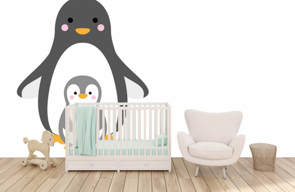 Otros - Papel pintado con Alegres pingüinos - Habitación del bebé 1