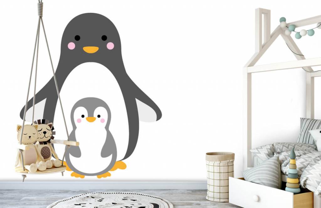 Otros - Papel pintado con Alegres pingüinos - Habitación del bebé 4