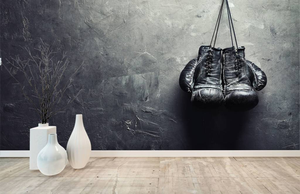 Fitness - Papel pintado con Guantes de boxeo negros - Sala de ocio 9
