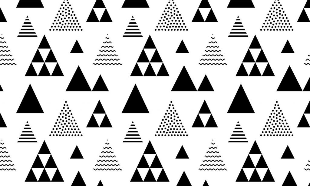 Triángulos en blanco y negro