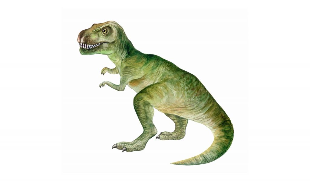 Tiranosaurio en acuarela