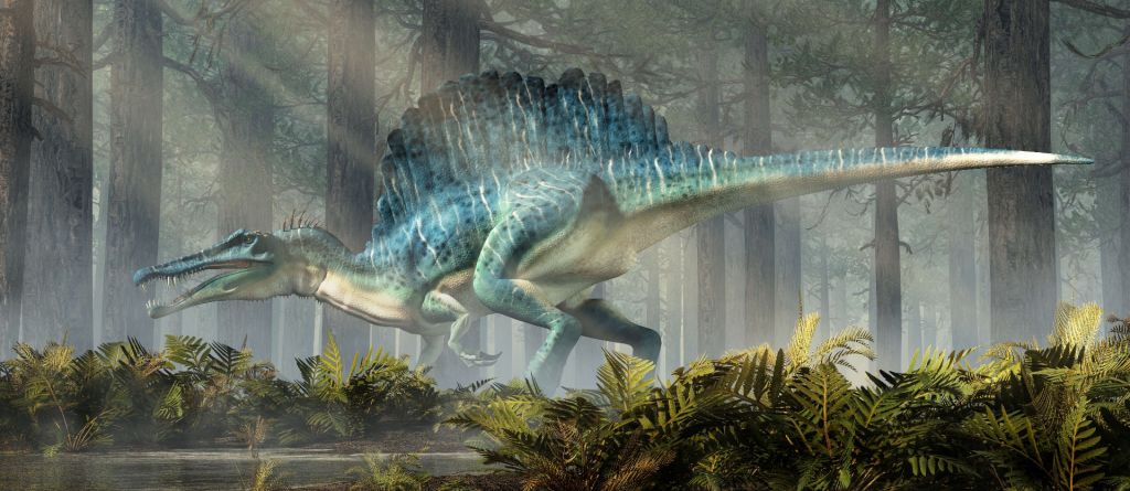 Spinosaurus en un bosque