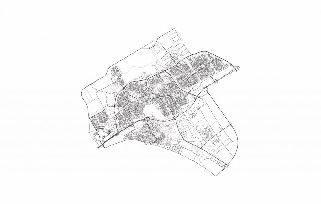 Mapa de Almere, blanco