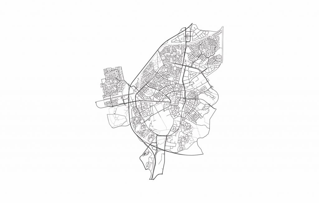 Mapa de Assen, blanco