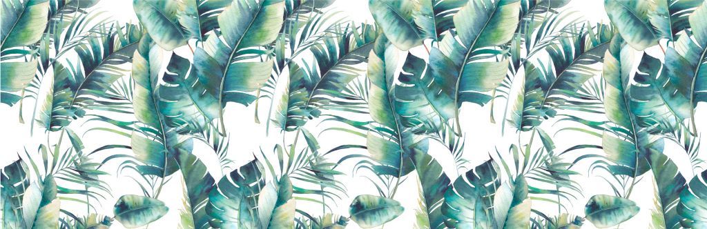 Hojas de palmera pintadas