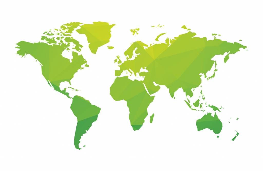 Mapa del mundo verde