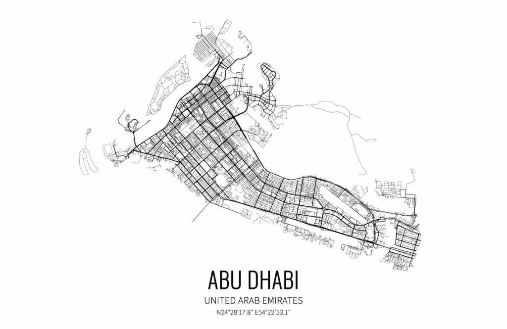 Mapa único de Abu Dhabi