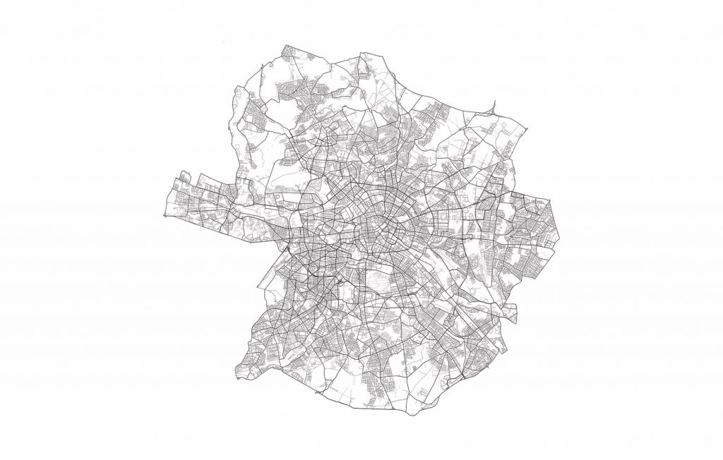 Mapa de Berlín, blanco