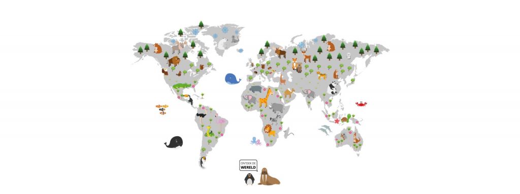 Mapa del mundo para niños con fondo blanco