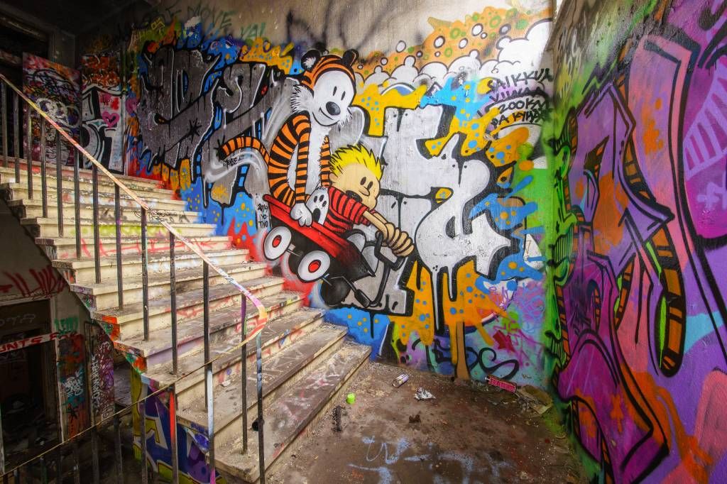 Grafitis con escaleras