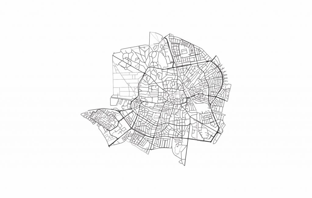 Mapa de Hilversum, blanco