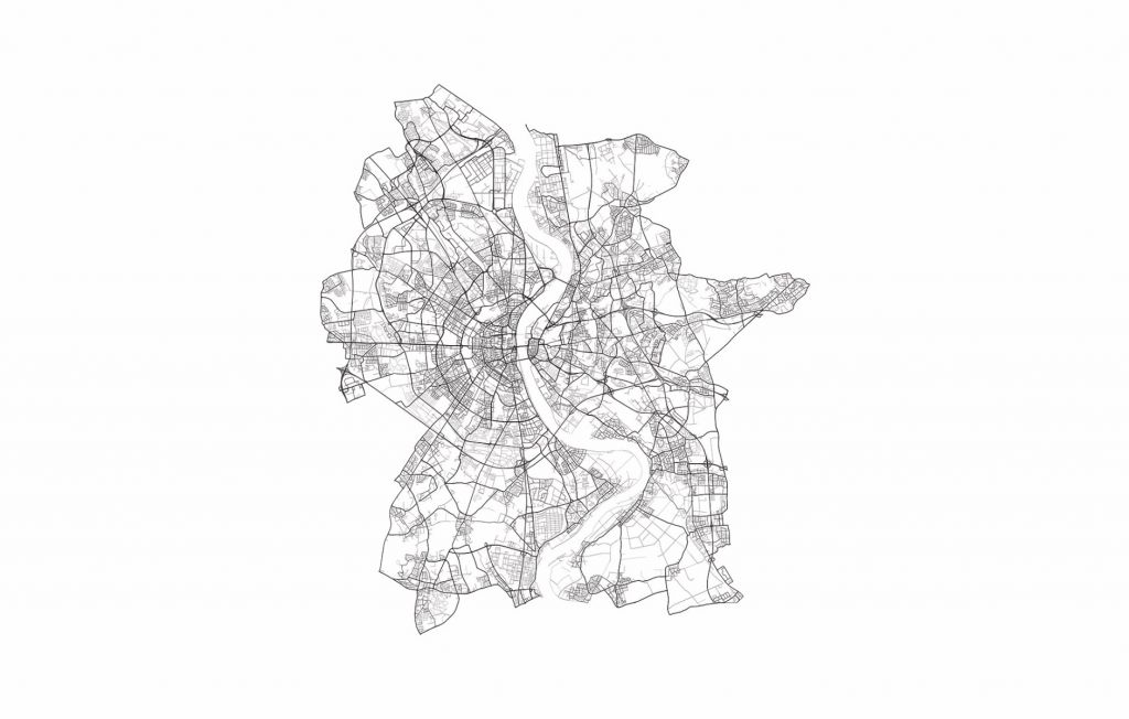 Mapa de Colonia, blanco