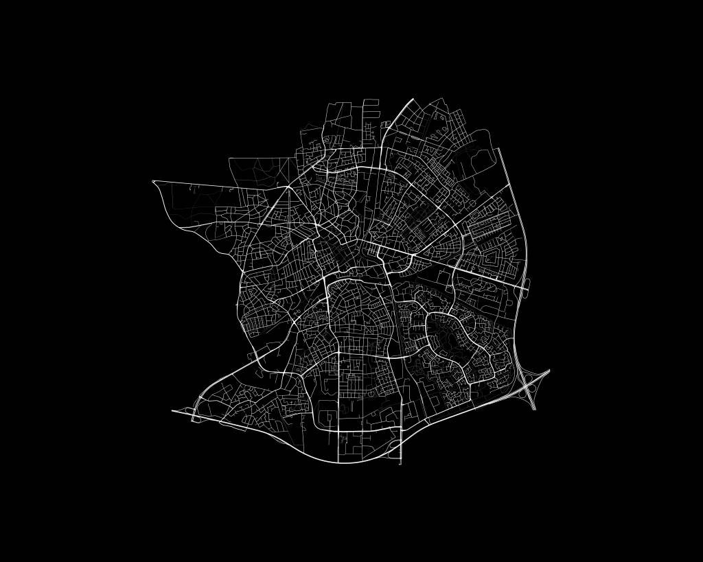 Mapa de Apeldoorn, negro