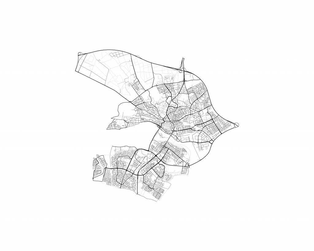Mapa de Arnhem, blanco