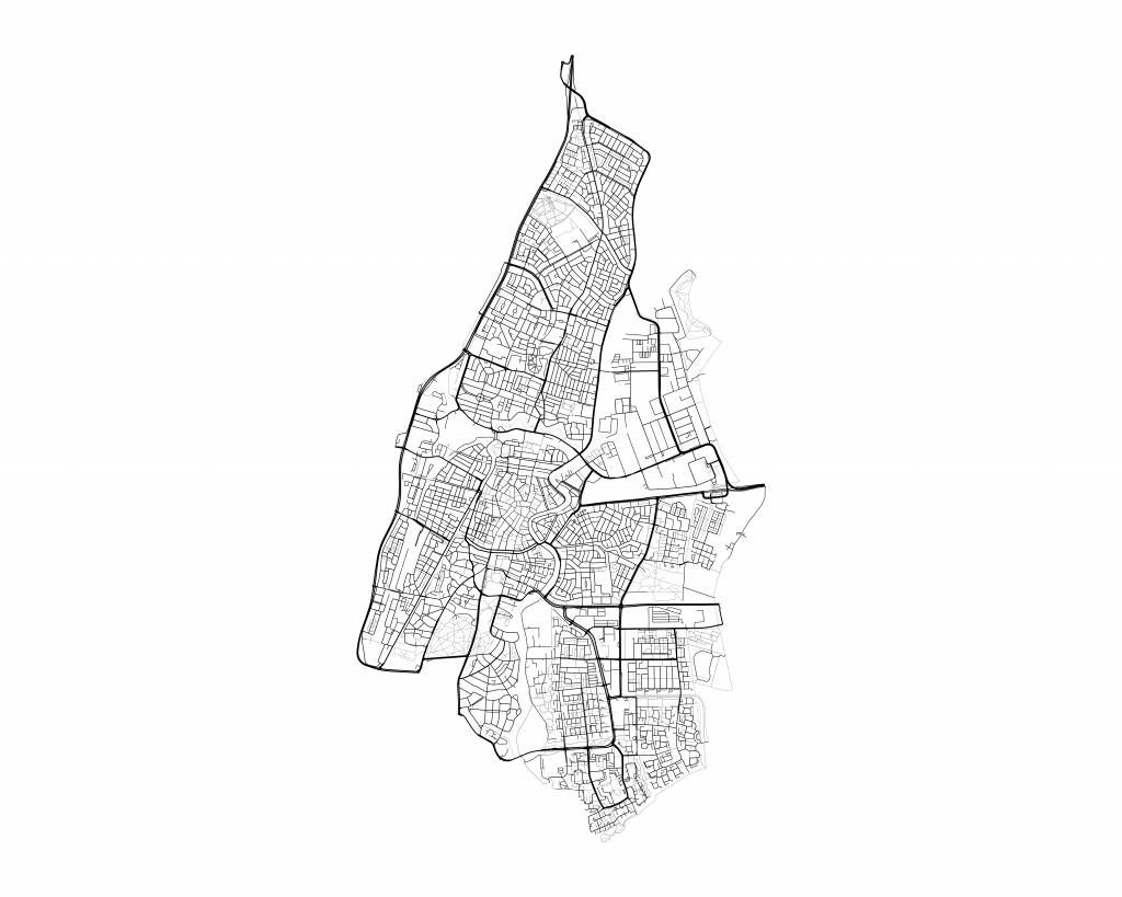 Mapa de Haarlem, blanco