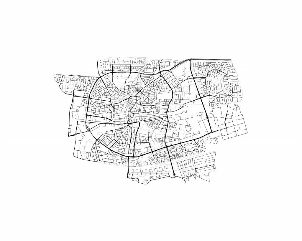 Mapa de Leeuwarden, blanco