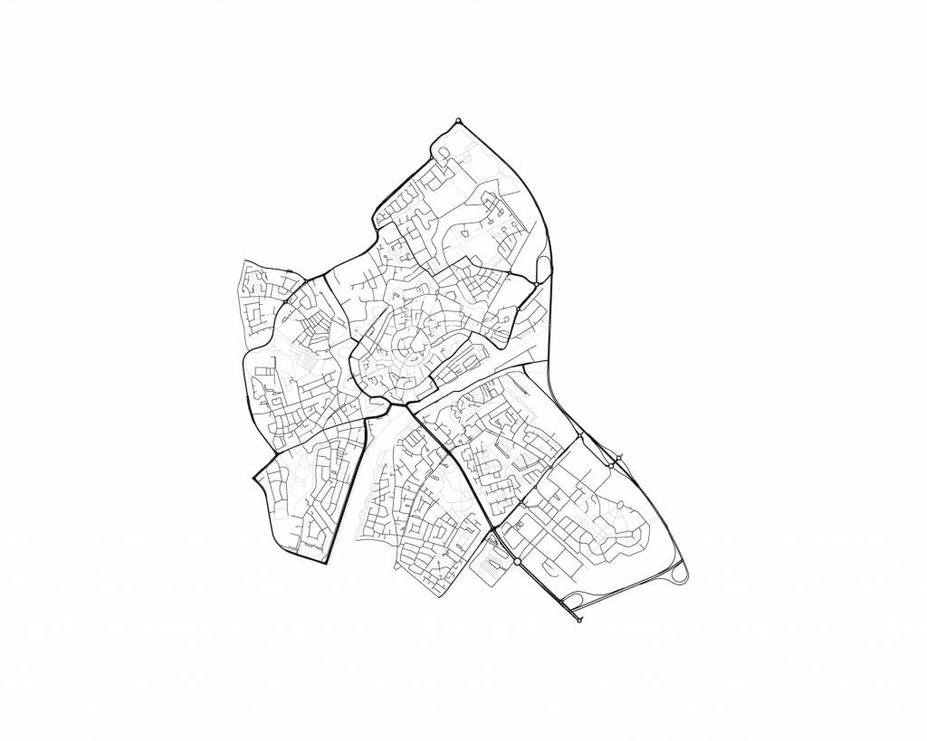 Mapa de Middelburg, blanco