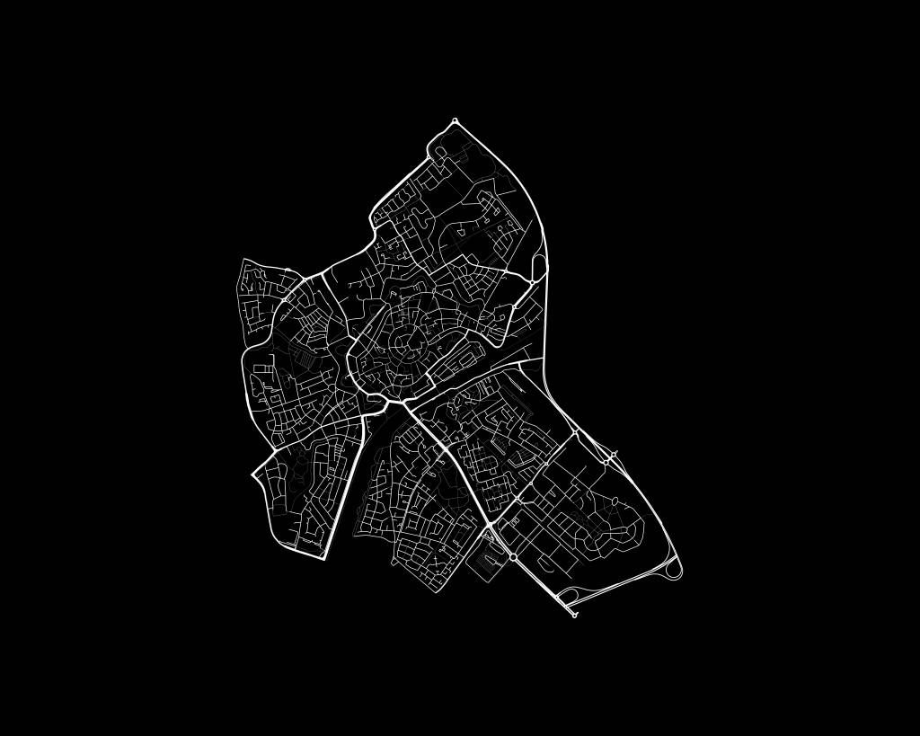 Mapa de Middelburg, negro