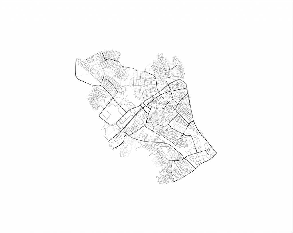 Mapa de Zwolle, blanco