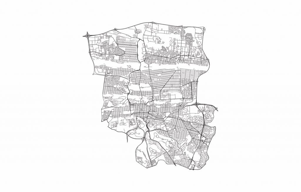 Mapa de Pretoria, blanco