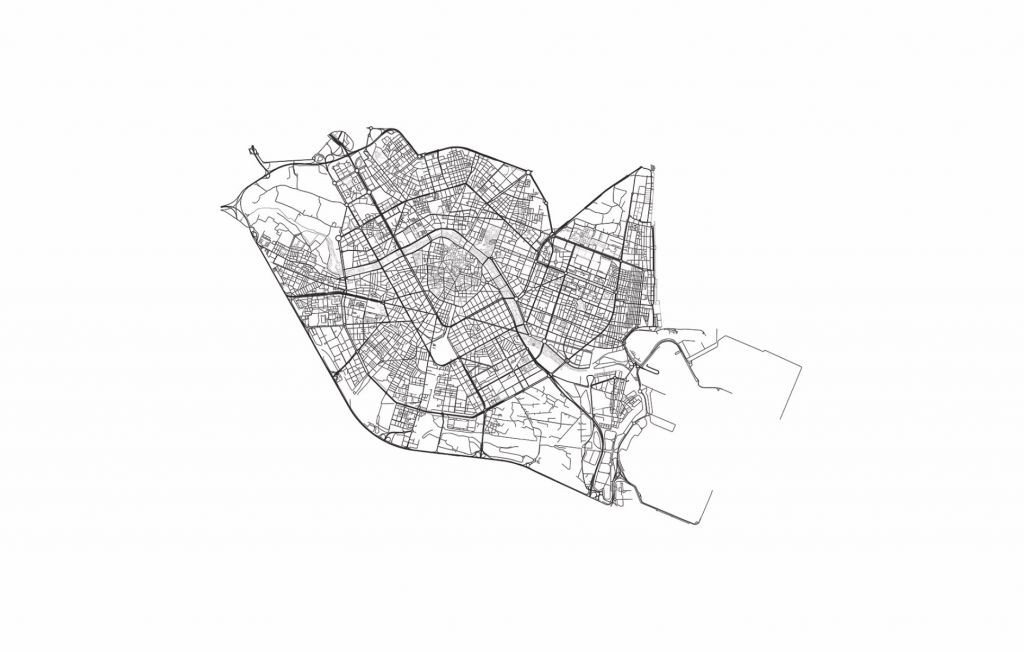 Mapa de Valencia, blanco