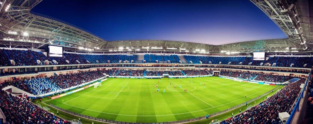 Panorama del estadio de fútbol