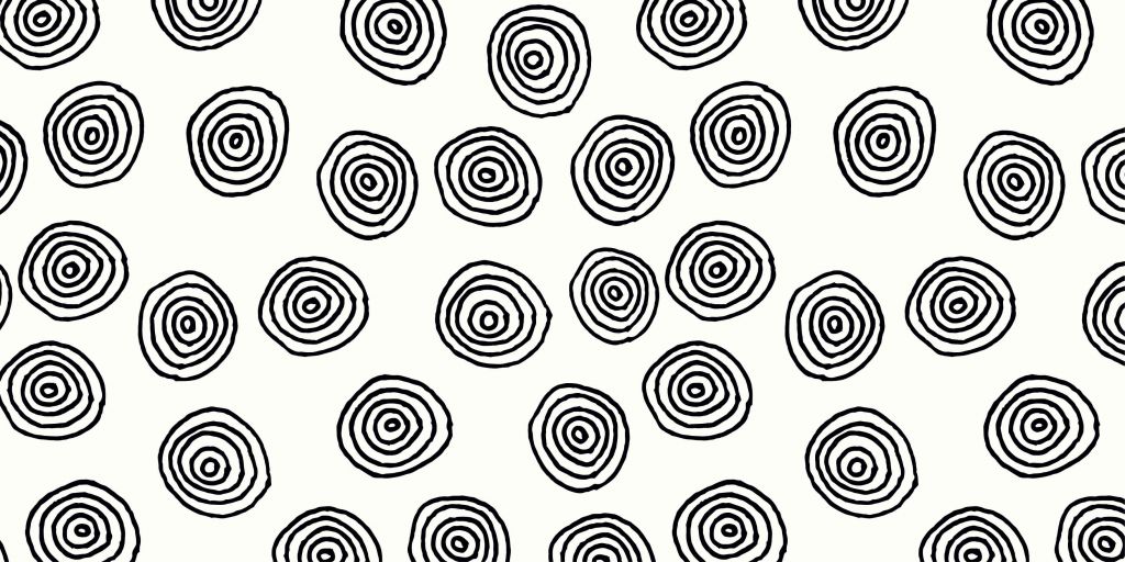 Círculos abstractos en blanco y negro
