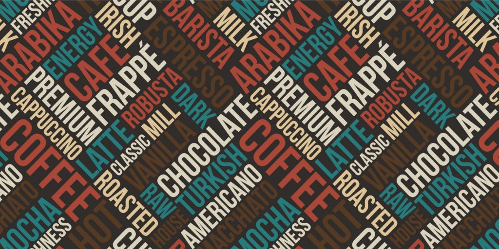 Texto de café y chocolate