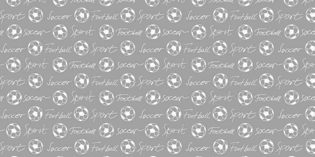 Balones de fútbol y texto