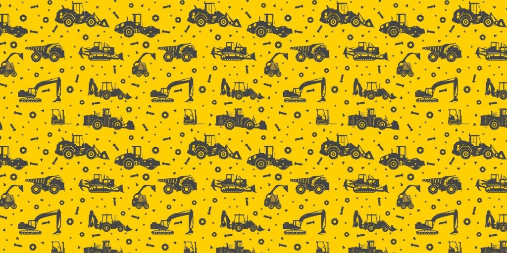 Tráfico de la construcción amarillo