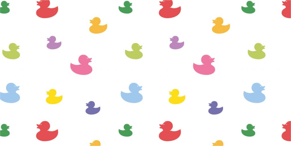 Patos de goma de colores